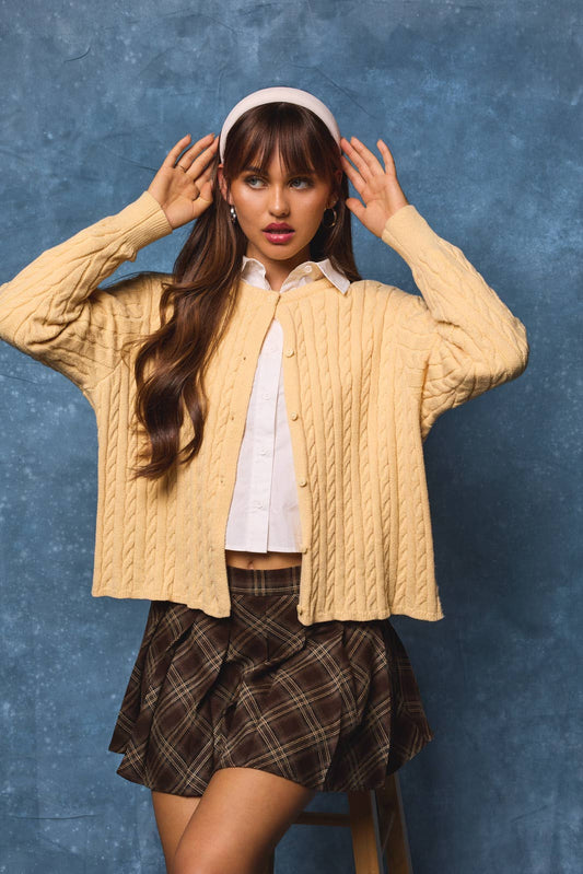 Nikki Plaid Pleated Mini Skirt