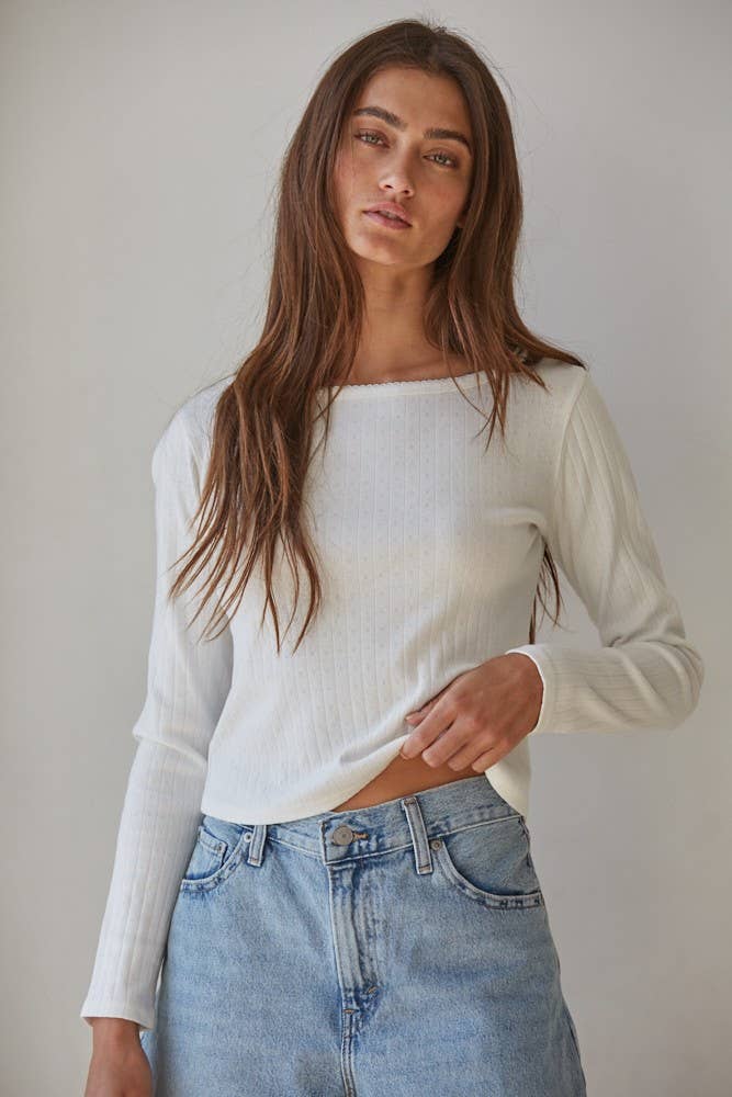 Fiona Pointelle Long Sleeve