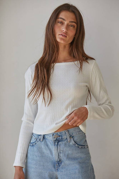 Fiona Pointelle Long Sleeve