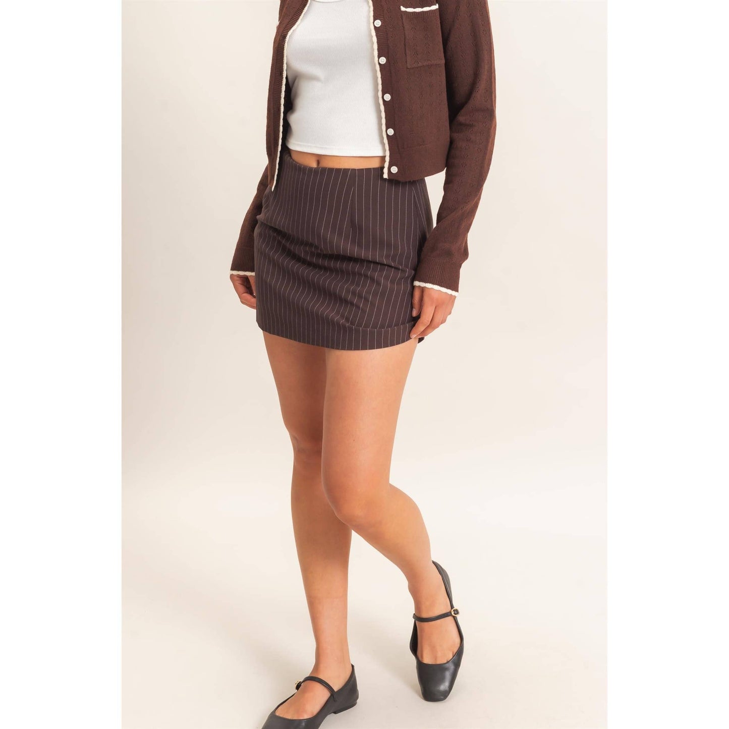 Devan Pinstripe Skort