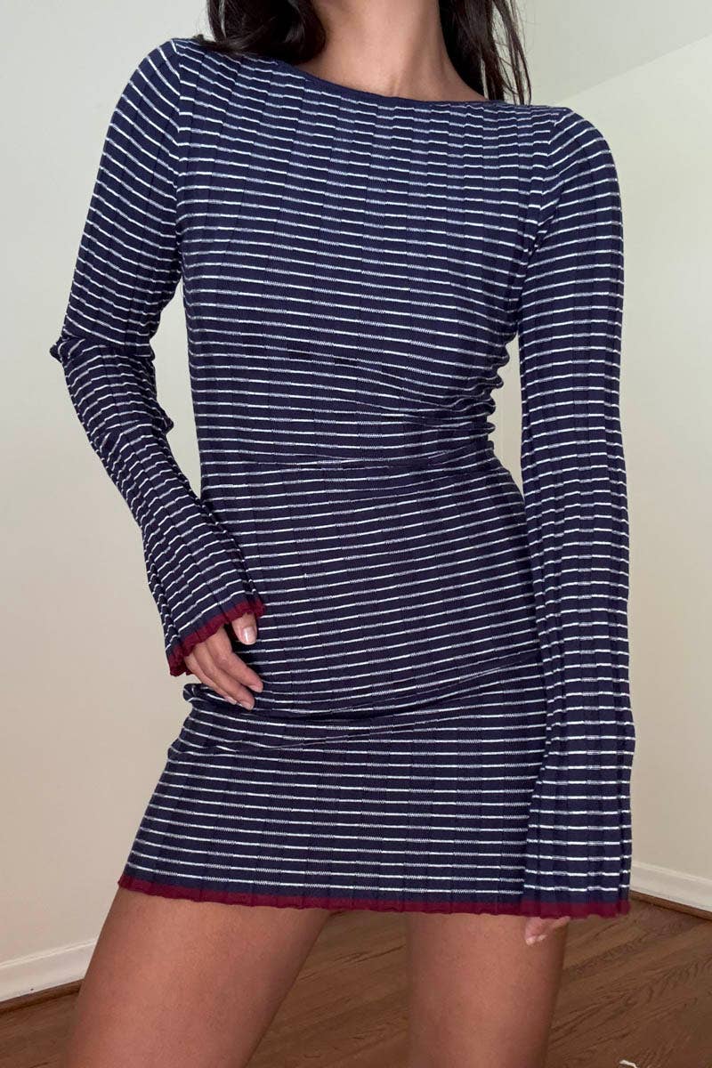 Nellie Knit Long Sleeve Mini Dress