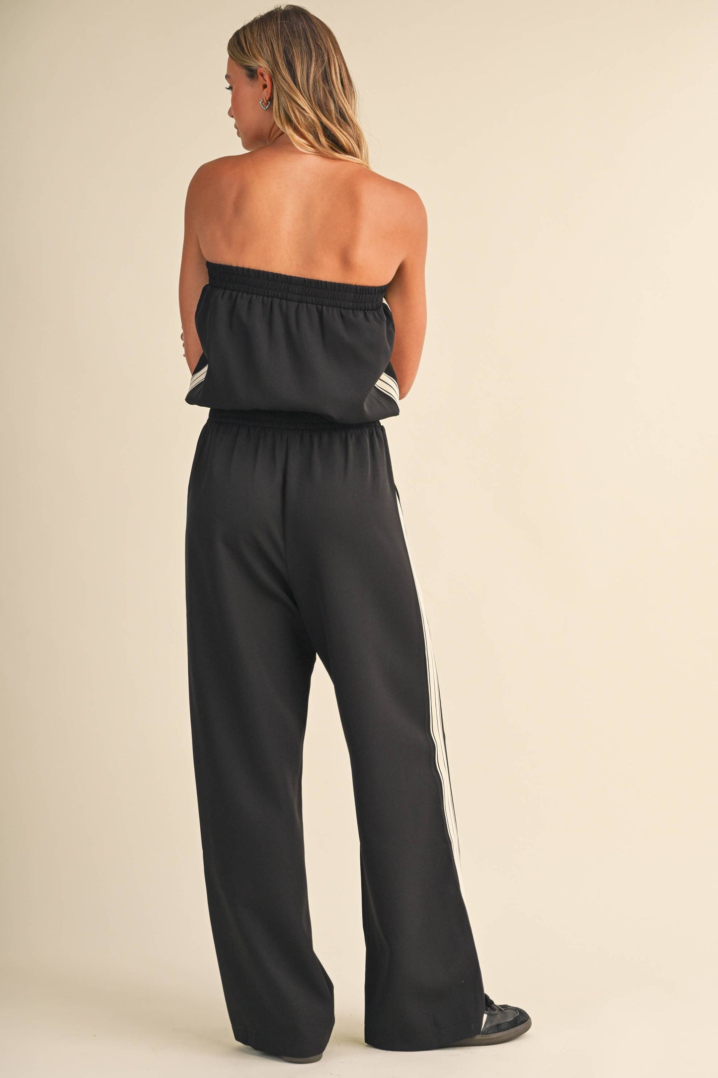 Tori Track Stripe Jumpsuit