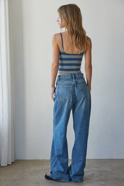 Kaylor Knit Striped Reversible Top