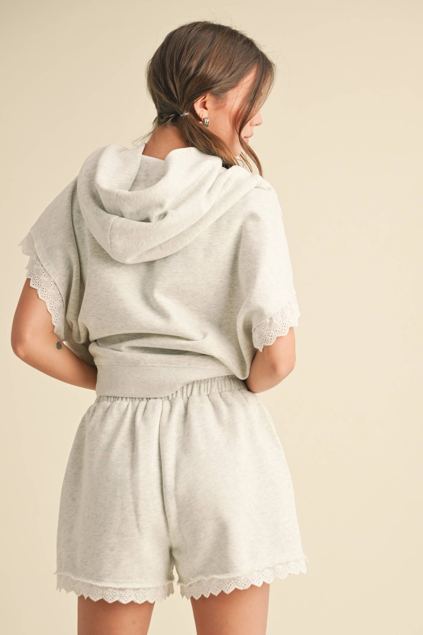 Mollie Hoodie Lace Trim Set