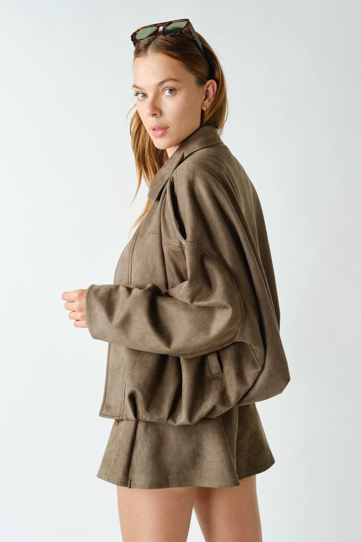 Devin Mojave Suede Finish Zip-Front Jacket
