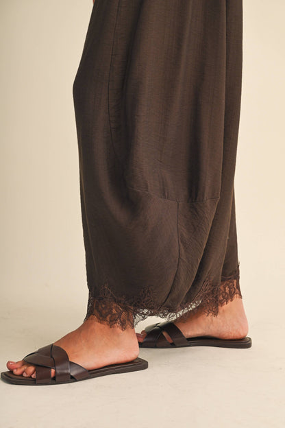 Latte Lace Barrel Pants