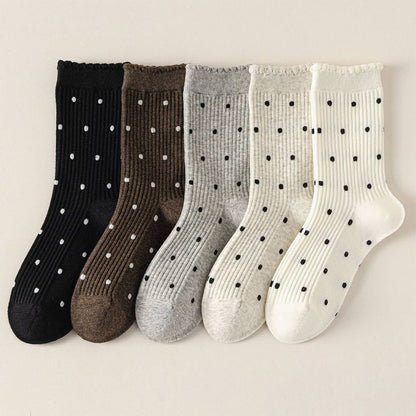 Polka Dot Crew Socks