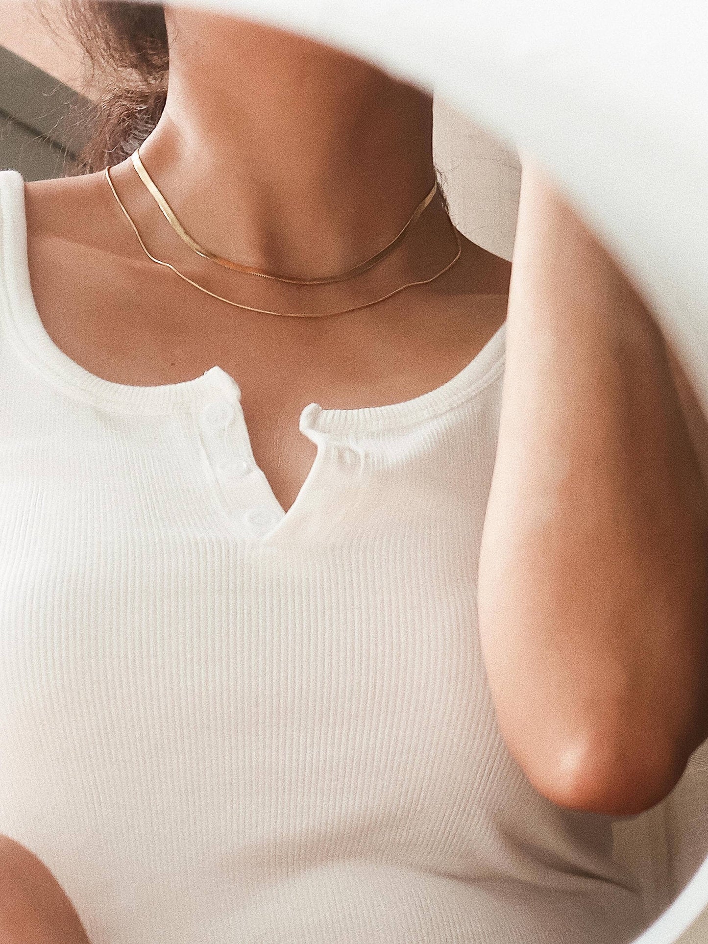 Jean Layered Snake Chain Necklace | Waterproof Jewelry