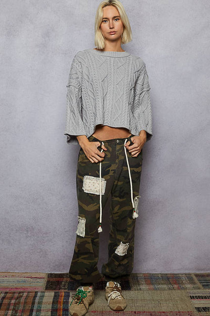 Sadie Cable Knit Short Sleeve