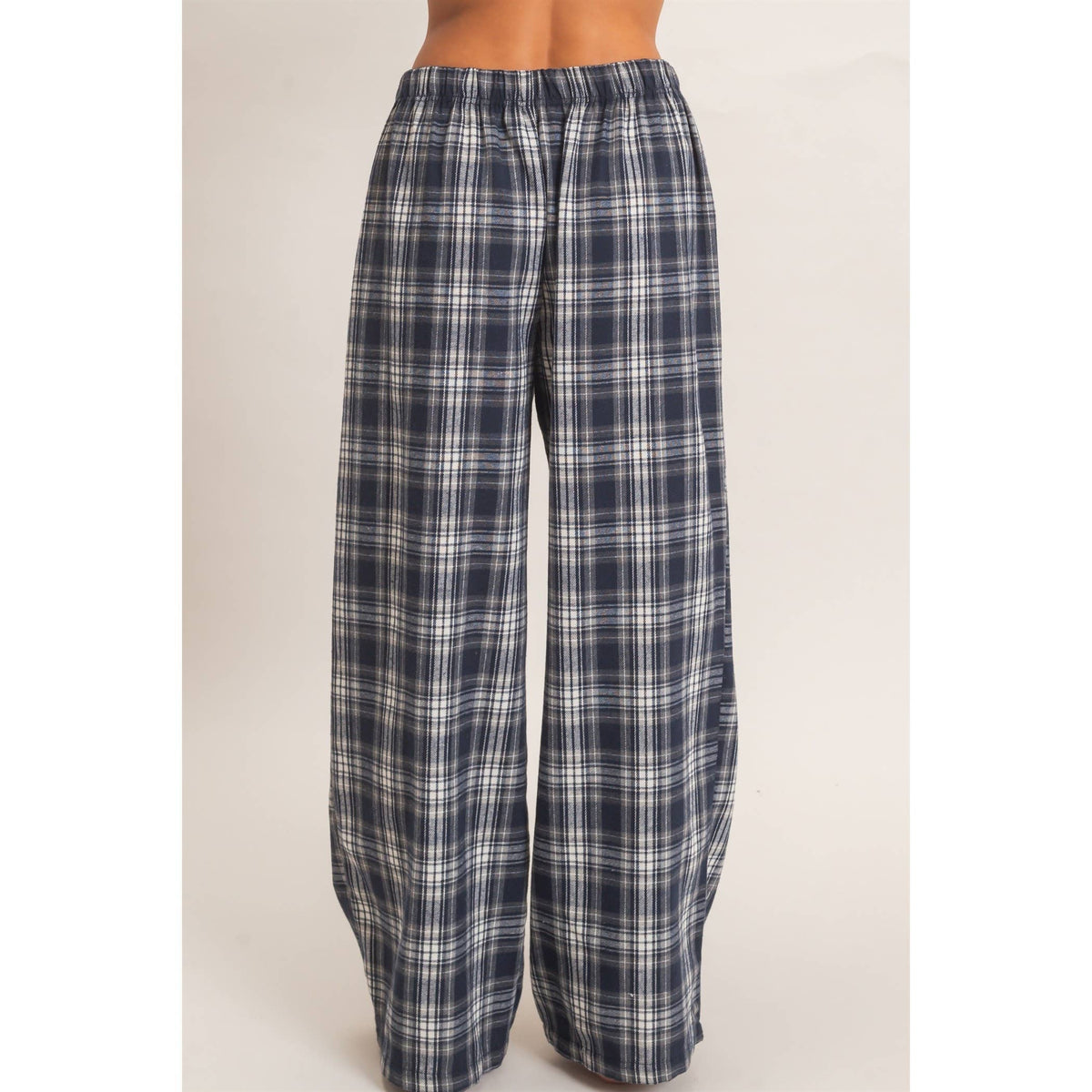 Kenzi Plaid Wide-Leg Pants