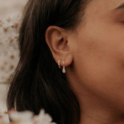 May Raindrop Hoops | Waterproof Jewelry
