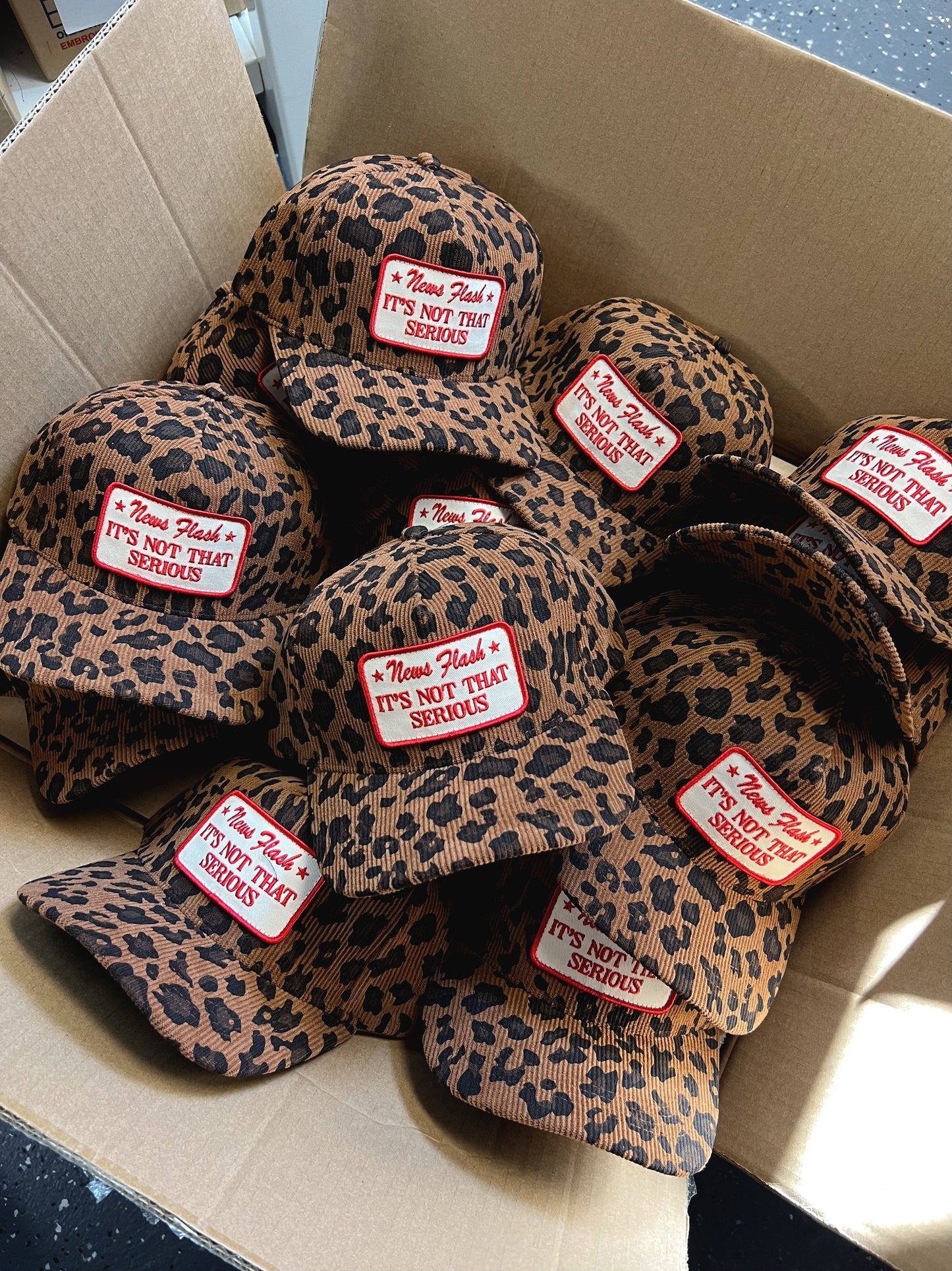 It’s Not That Serious | Leopard Corduroy Hat