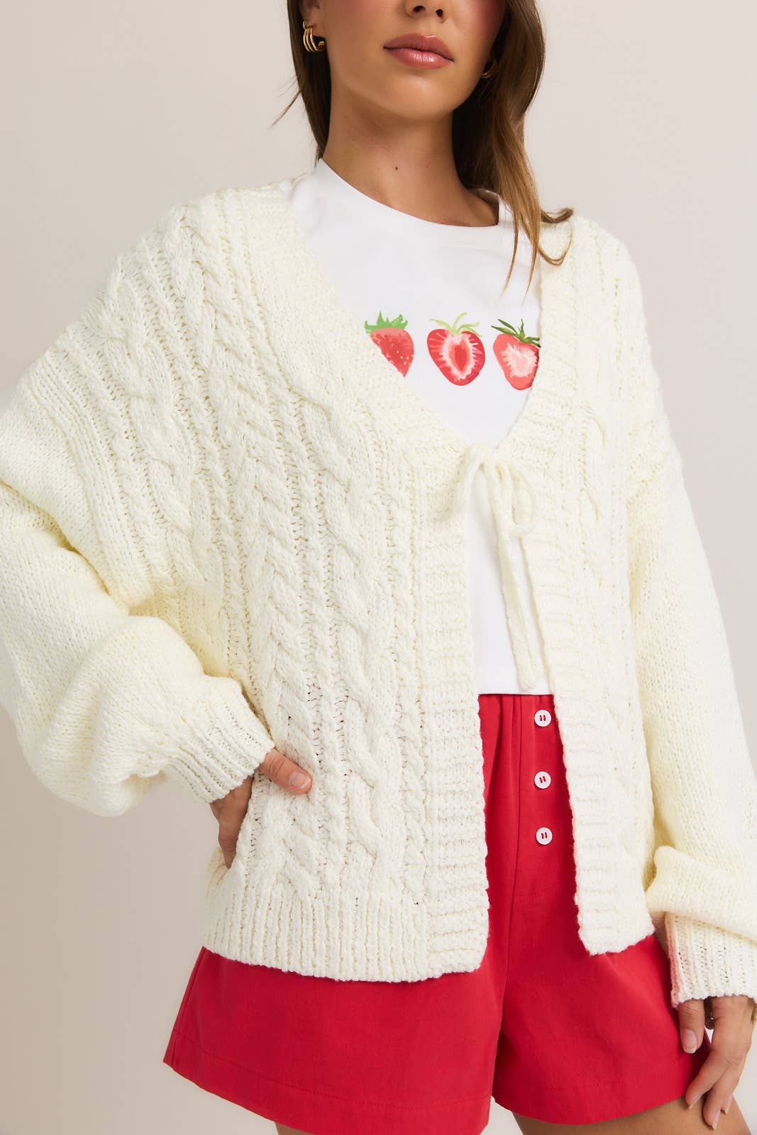 Avery Front Tie Cardi
