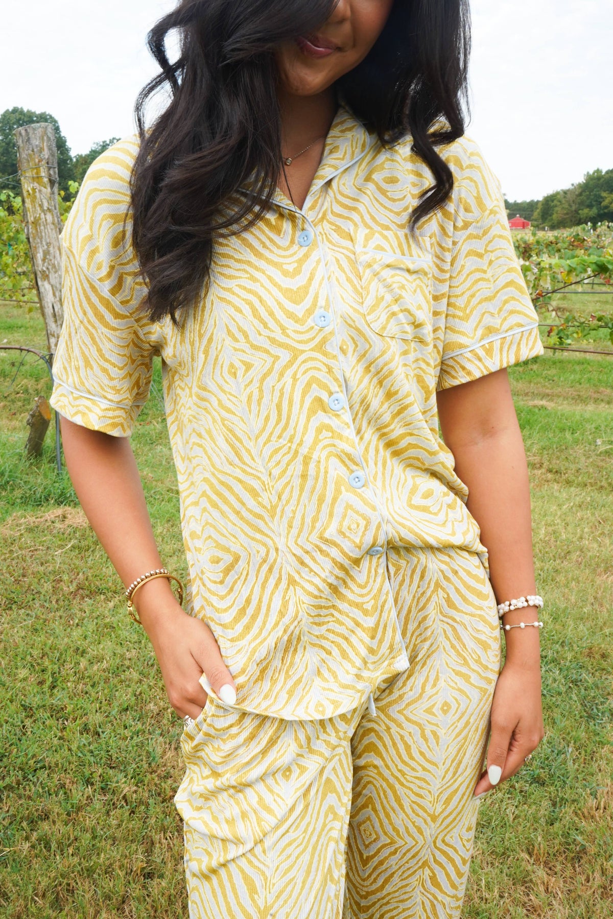 Chartreuse Zebra | Pajama Set