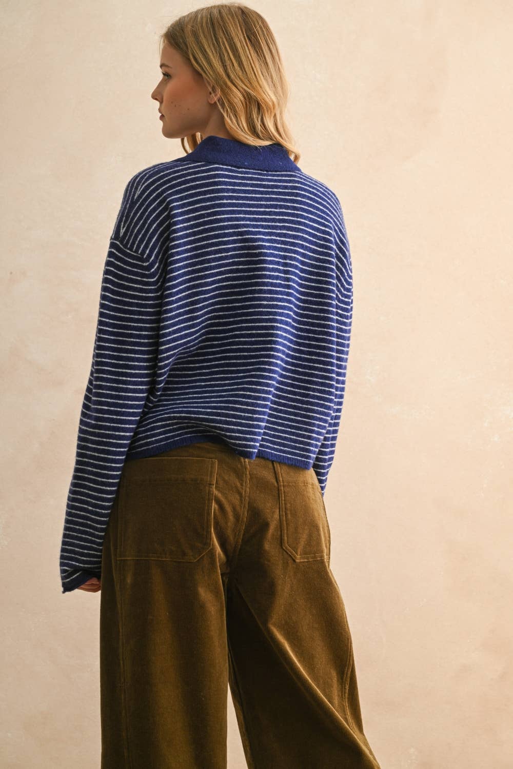 Jacie Stripe Collar Long Sleeve