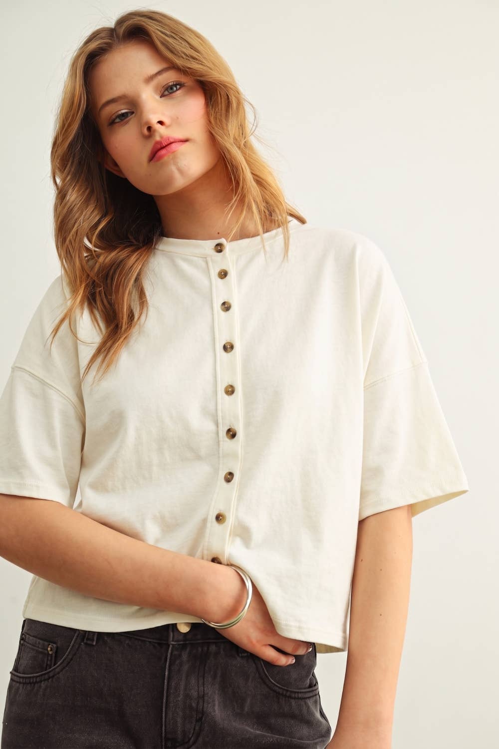 Etta Button Down Top