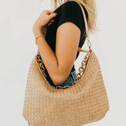 Sienna Slouchy Woven Shoulder Bag | PRETTY SIMPLE