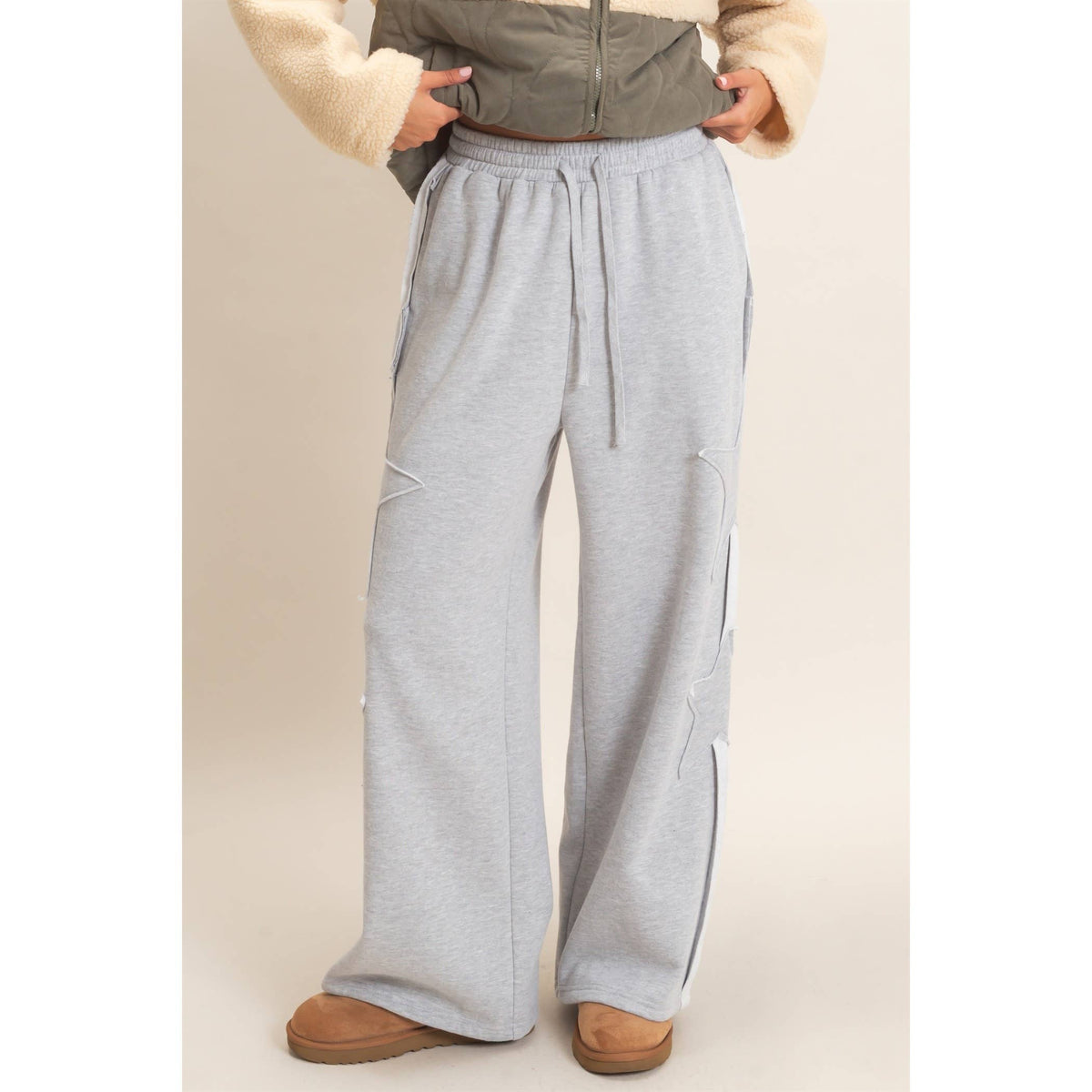 Lilly French Terry Star Patch Sweatpants
