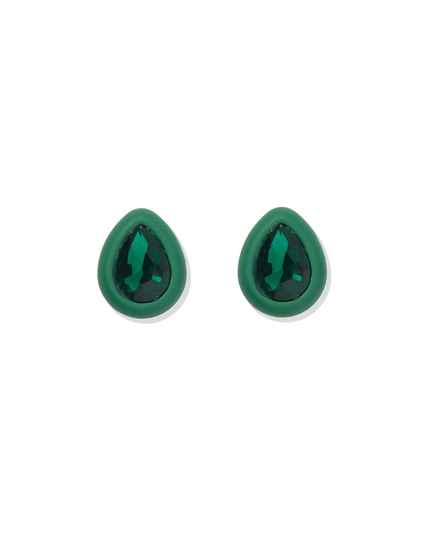 Eva Statement Earring - Green Pear