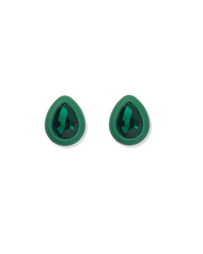 Eva Statement Earring - Green Pear