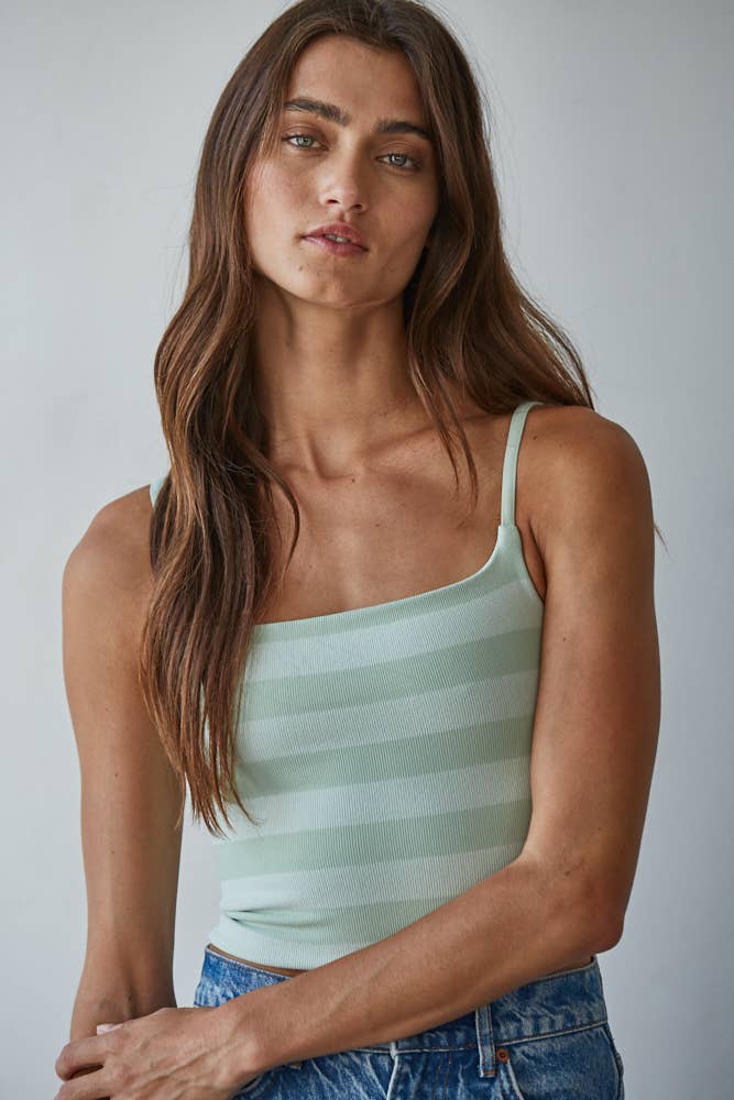 Kaylor Knit Striped Reversible Top