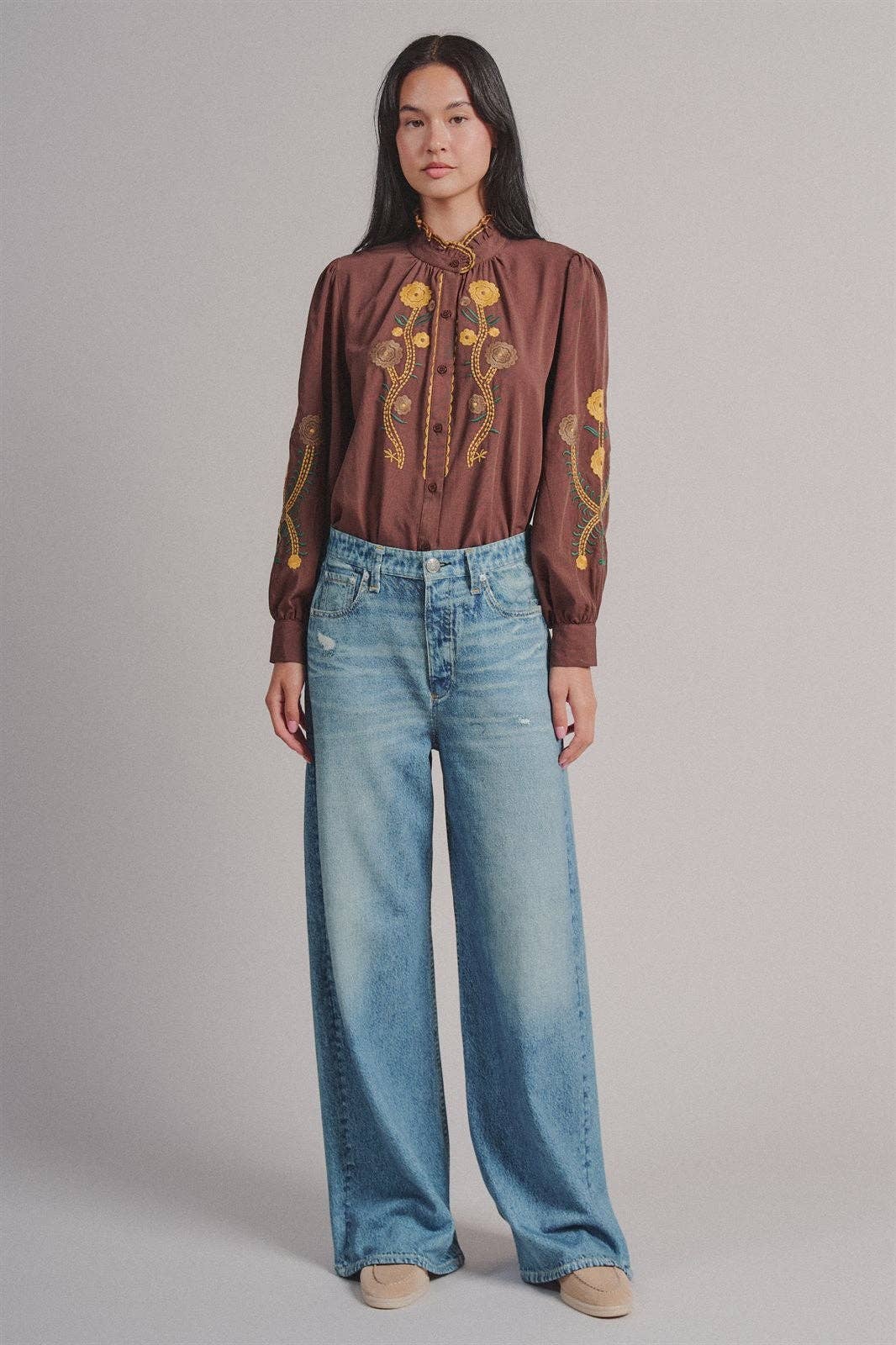 Kallie Faux Denim Sweatpants