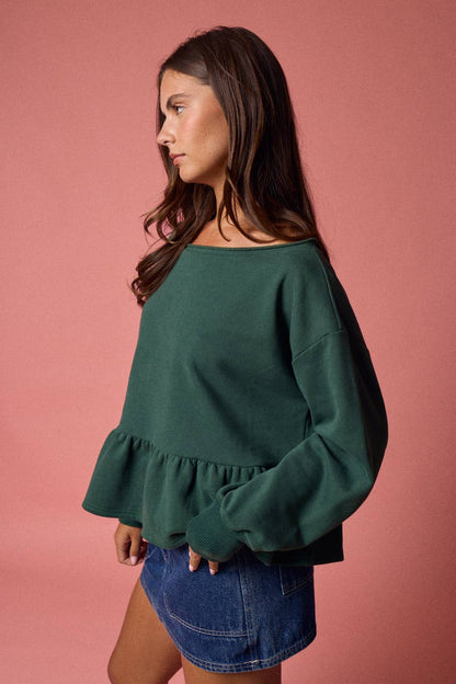 Annie Peplum Sweatshirt