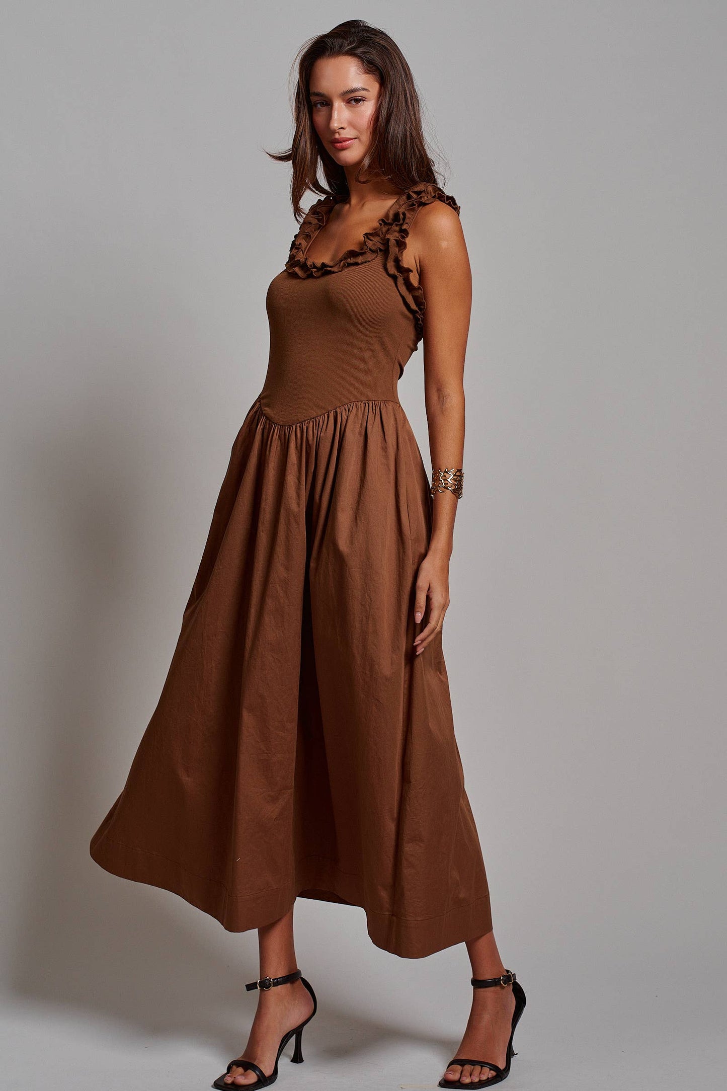 Gina Ribbed Knit Midi Dress