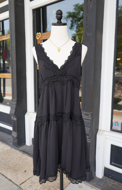 Naomi Lace Detail Mini Dress