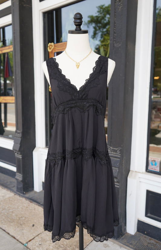 Naomi Lace Detail Mini Dress