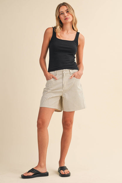 Dani Stripe Boyfriend Shorts