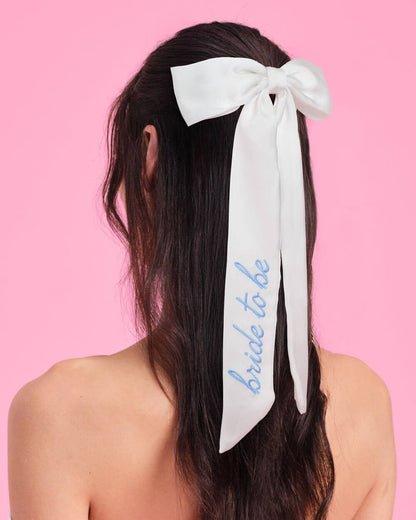 Bride To Be Embroidered Hair Bow