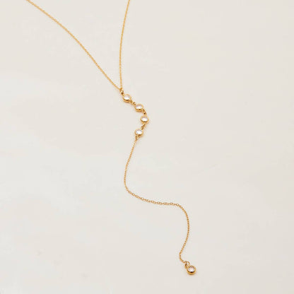 Zircon Lariat Necklace | Waterproof Jewelry
