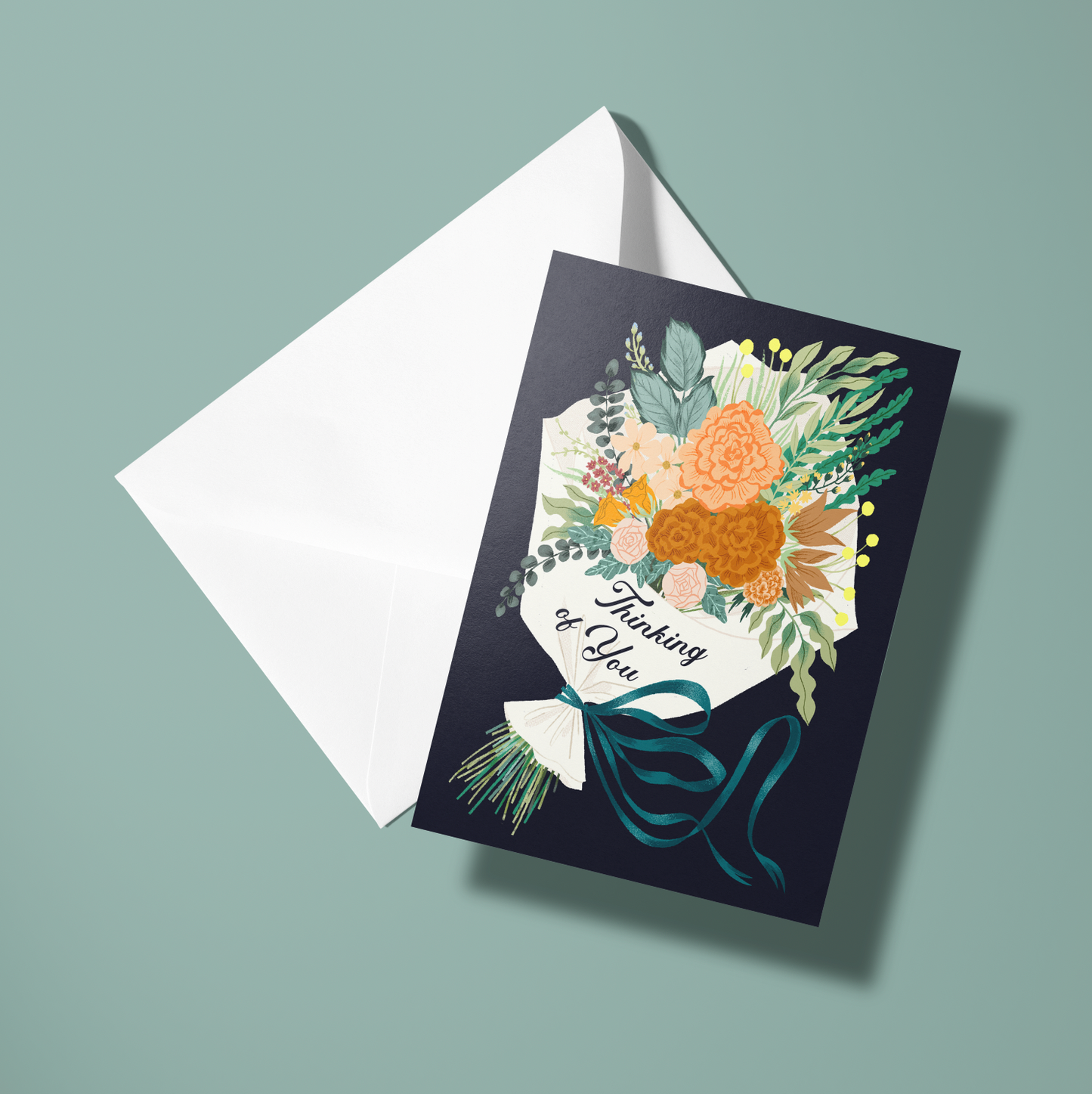 Thinking Of You Bouquet Card