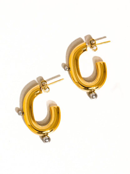 Alsace Mixed Metal Hoop | Waterproof Jewelry