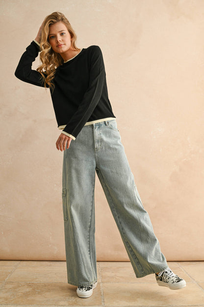 Connie Denim Utility Pants