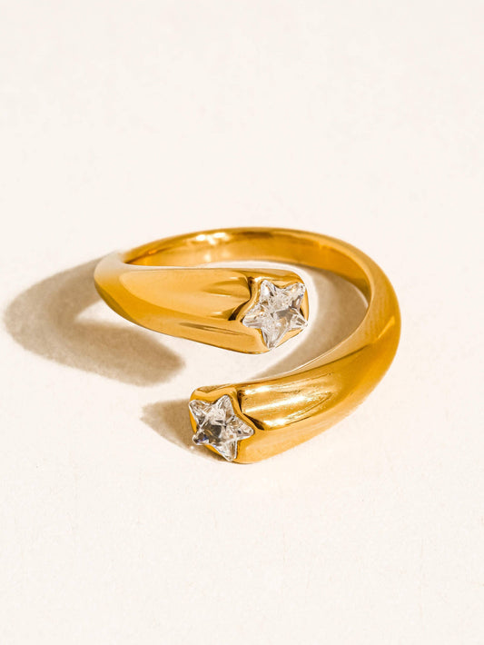 Fenella Double Star Ring | Waterproof Jewelry
