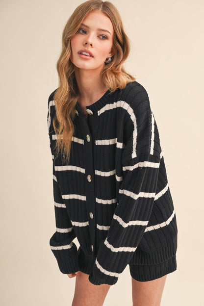 Tess Stripe Sweater and Shorts Set