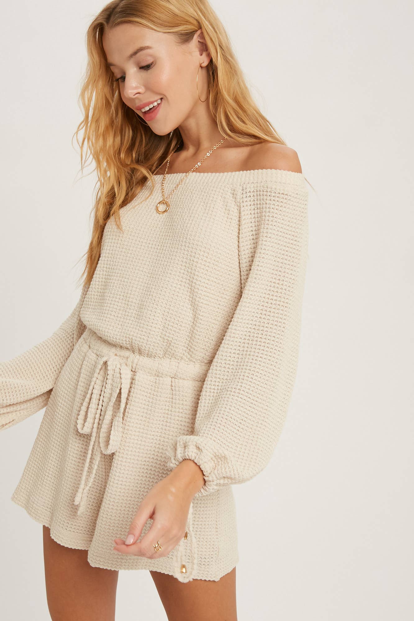 Beachy Waffle Knit Romper