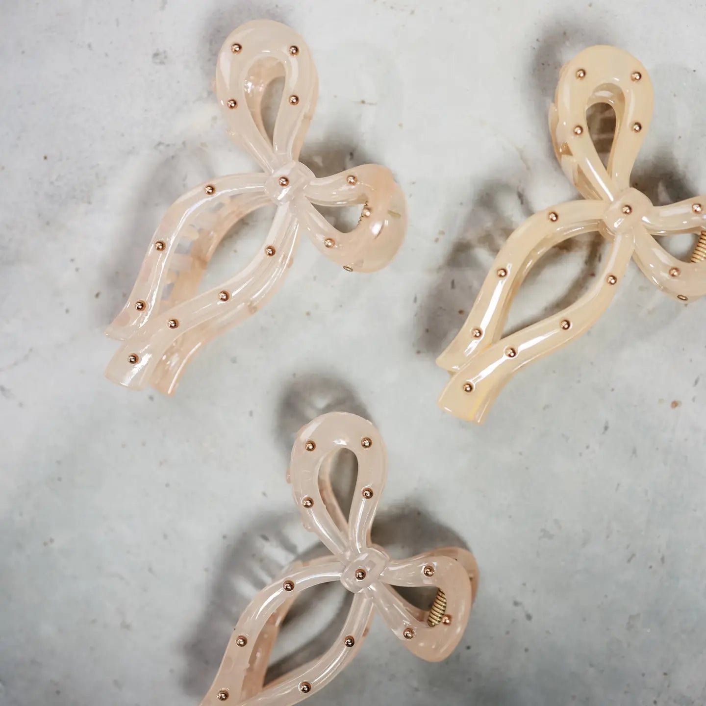 The Studded Bow Clip