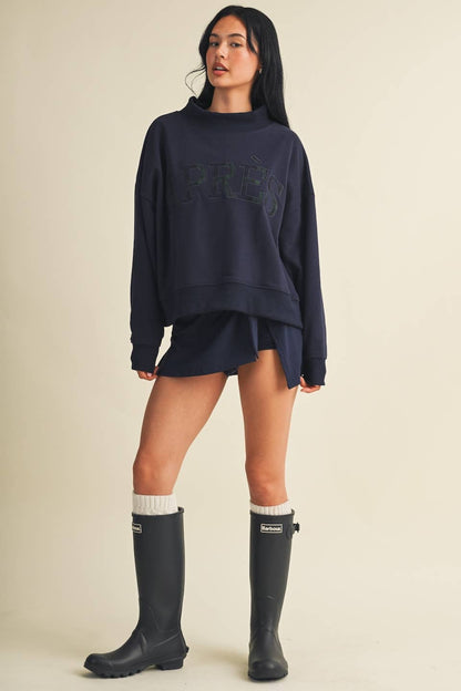 Après Oversized Mock Neck Sweatshirt