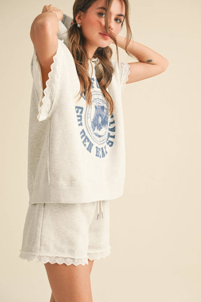 Mollie Hoodie Lace Trim Set