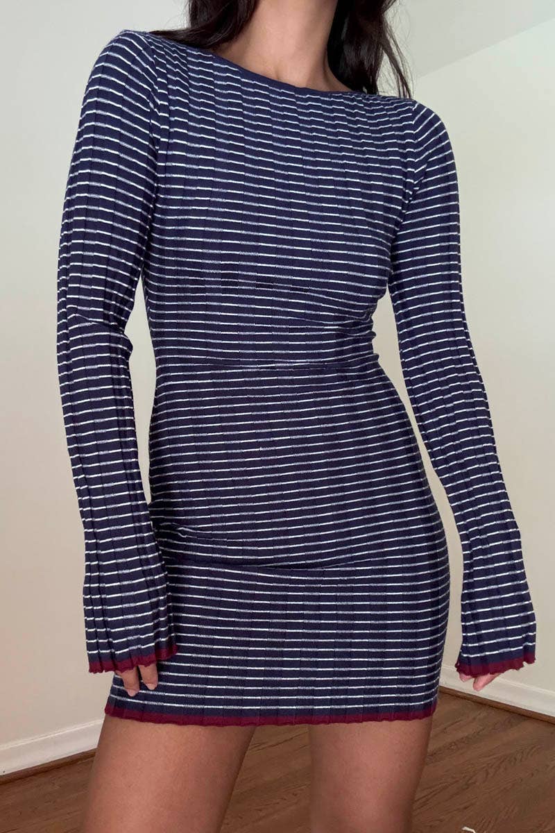Nellie Knit Long Sleeve Mini Dress