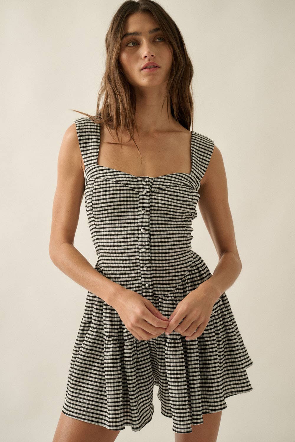 Holly Gingham Romper