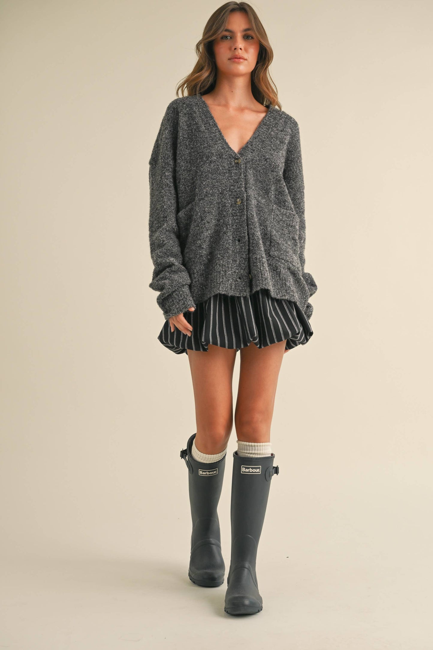 Trina Front Pocket Oversized Cardi