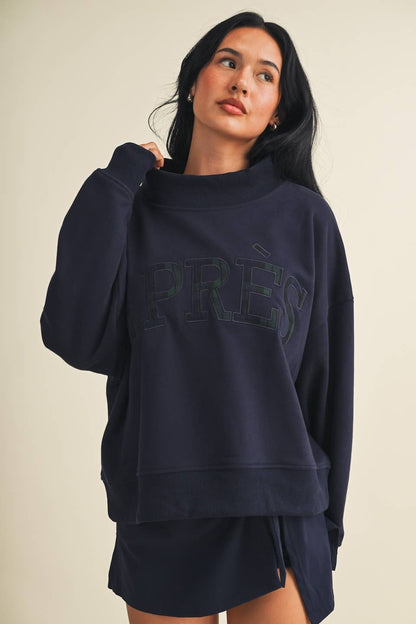 Après Oversized Mock Neck Sweatshirt