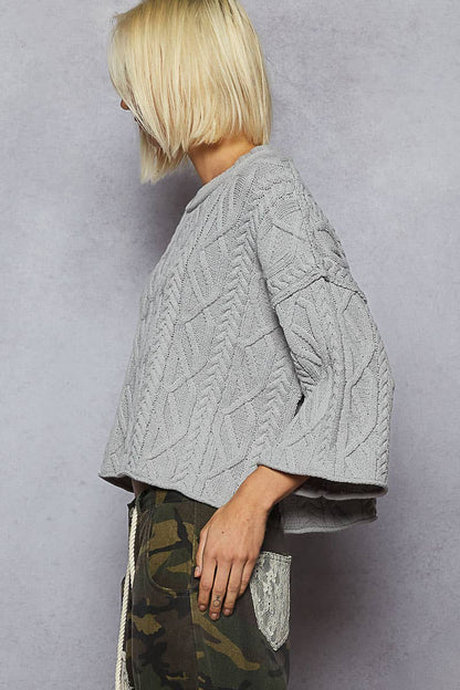 Sadie Cable Knit Short Sleeve