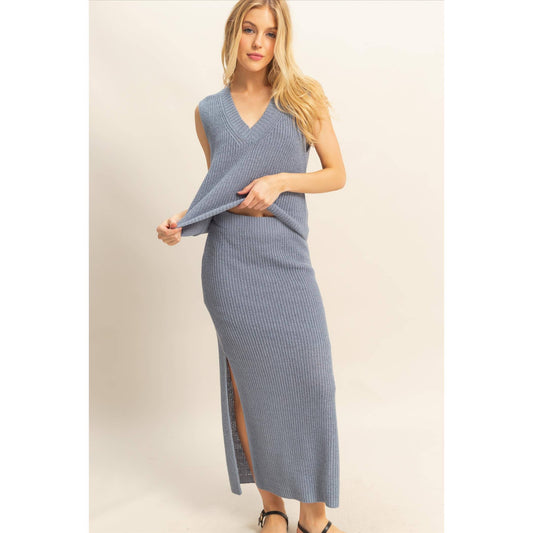 Zina Vest And Fitted Skirt Set