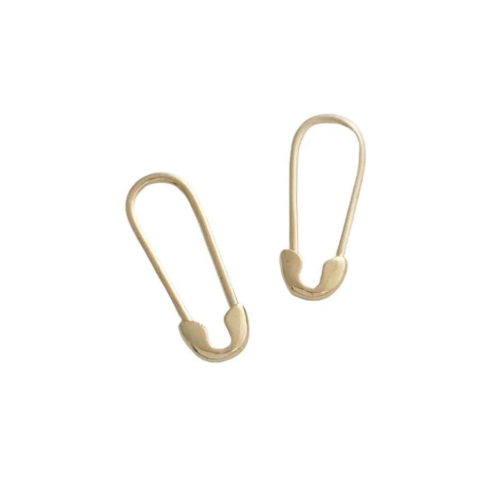Ainsley Mini Safety Pin Hoops