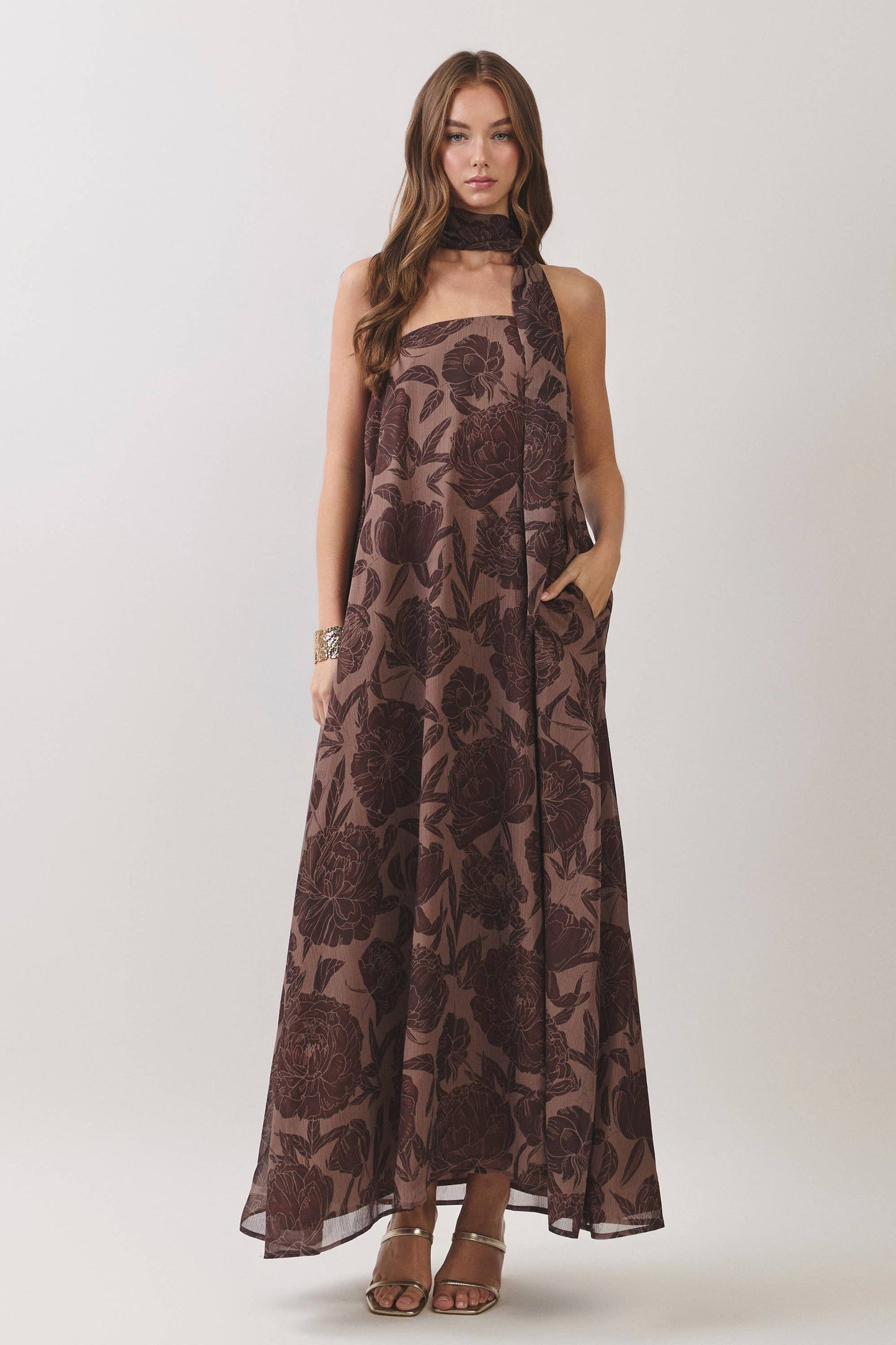 Diana Scarf Maxi Dress